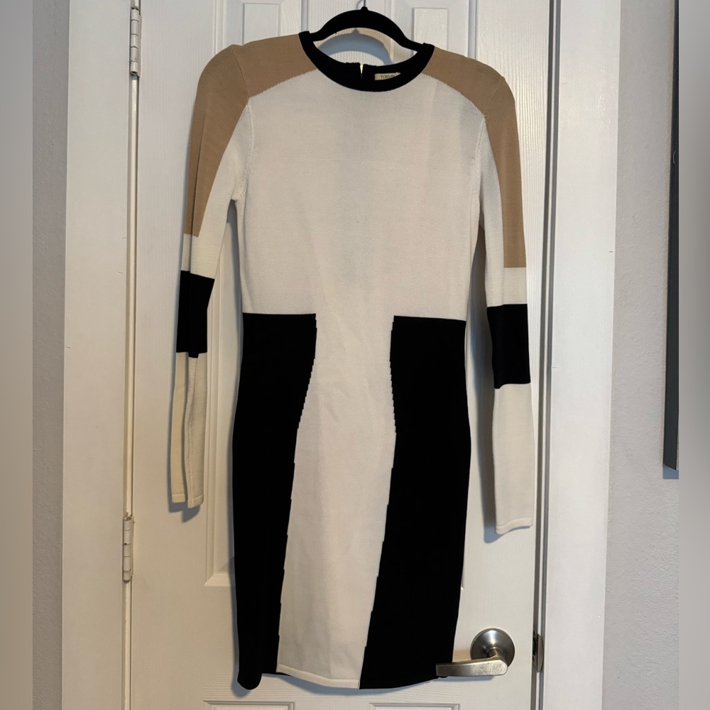 Long Sleeve Color Block Dress